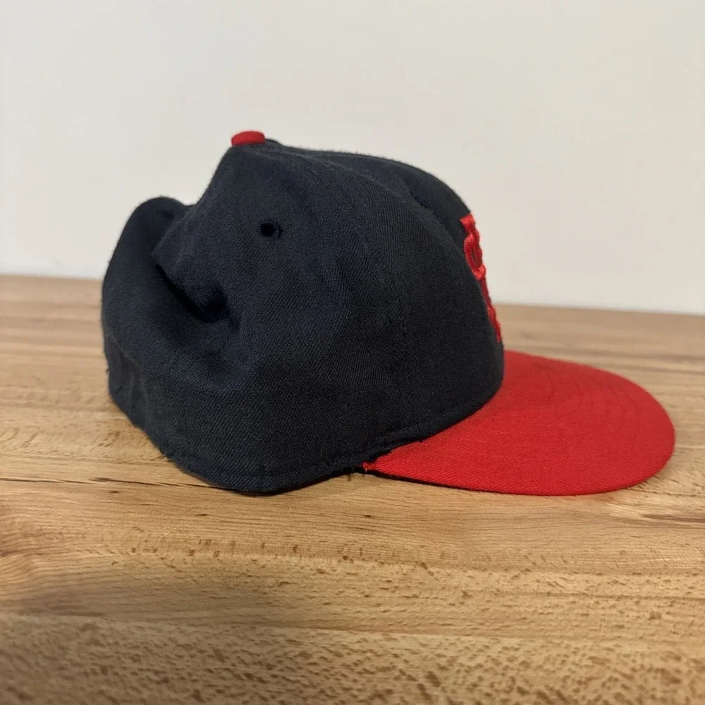 VTG Roman Pro St Louis Cardinals Hat Fitted 7 3/8 MLB Wool Cap Navy Red USA Made - Picture 5 of 9